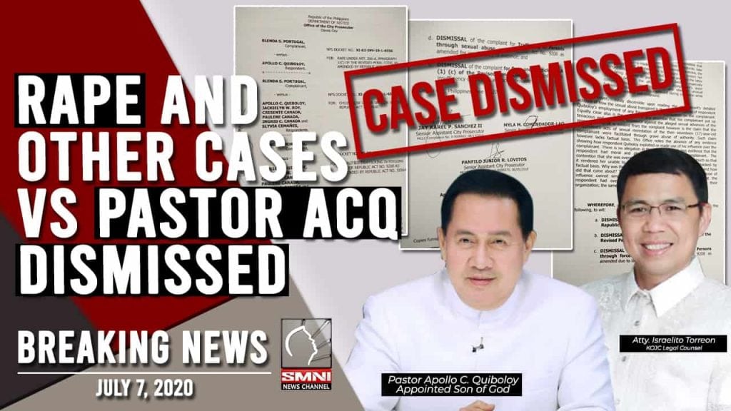 Pastor Apollo Quiboloy Cases Dismissed
